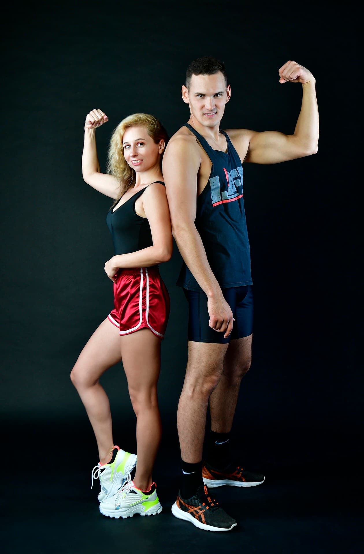 Man exercising at the gym.